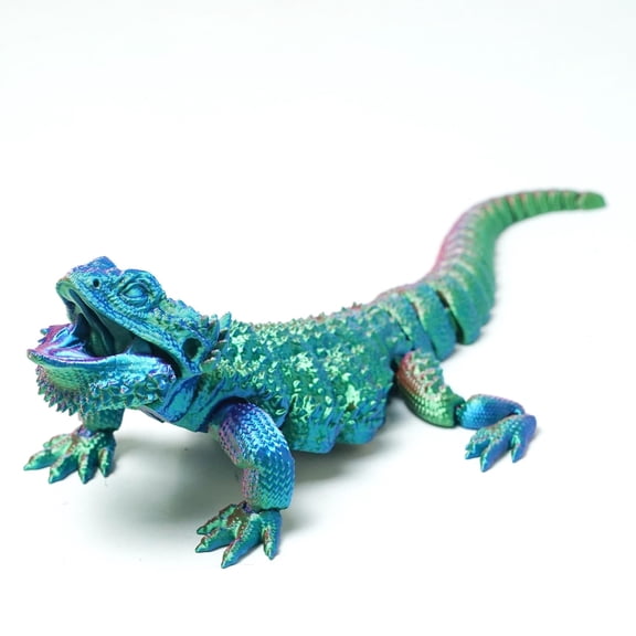 3D Printed Lizard Chameleon Articulated Gecko Decor for Desk, Office & Home