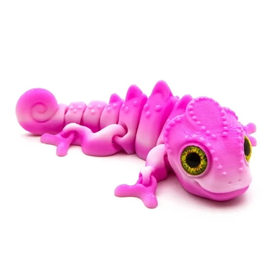3D Printed Lizard Figurine Multi-Color Gradient Desktop Ornament Decor