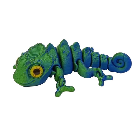 3D Printed Lizard Figurine Multi-Color Gradient Desktop Ornament Decor