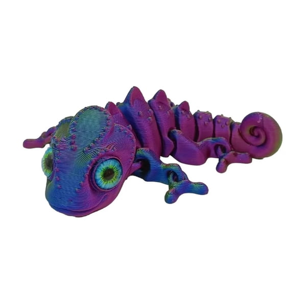3D Printed Lizard Figurine Multi-Color Gradient Desktop Ornament Decor