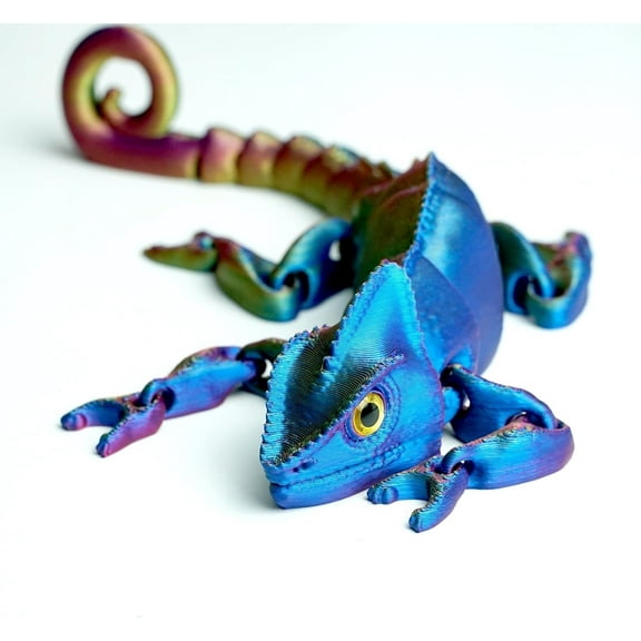 3D Printed Lizard Model with Eyes,Flexible Animals Toy Statue,Movable Joints,Home Office Decor,Interesting Toys,Festival Gifts toco,Fidget Toys, Executive Desk Animals Toy