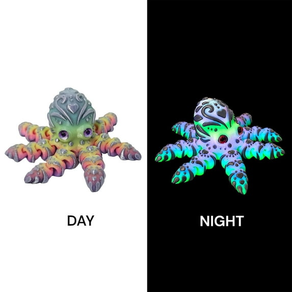3D Printed Love Movable Toy Crafts Ornaments With Movable Joints Children's Cute Desktop Decoration, Glow-In-The-Dark 3D Animal Figurines For Kids & S, Unique Gifting Shelf