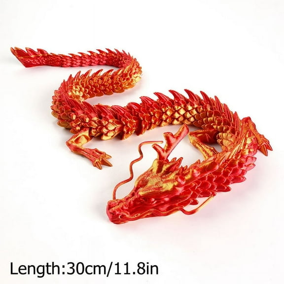 3D Printed Luminous Articulated Dragon Statue, Chinese Loong Glow In The Dark Flexible Model For Home Desktop Decoration, Collectible Oriental Ornament Gift