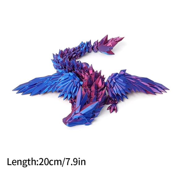 3D Printed Luminous Articulated Dragon Statue, Chinese Loong Glow In The Dark Flexible Model For Home Desktop Decoration, Collectible Oriental Ornament Gift