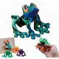 thumbnail image 1 of 3D Printed Magnetic Frog, 2025 New 3D Printed Frog Fridge Magnets, Movable Joint Frog Toy Model, Frog Refrigerator Magnets Decor, for Home Office Decor (Blue,L), 1 of 9