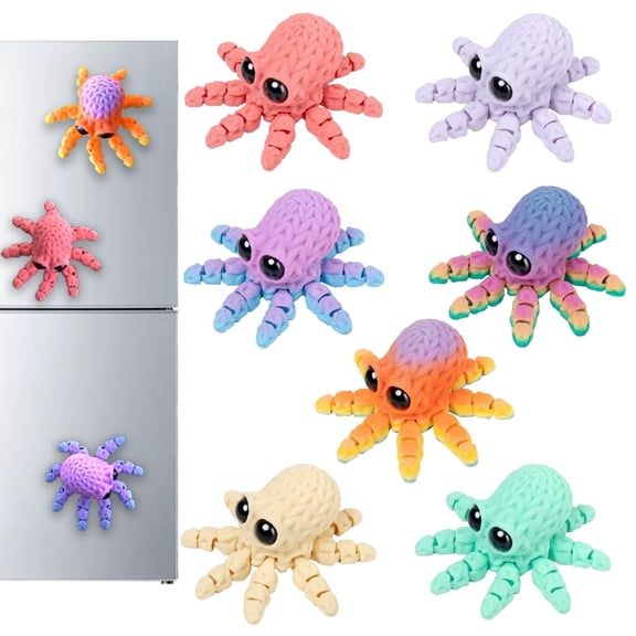 3D Printed Magnetic Magnet, 7PCS Fridge Magnets Refrigerator Magnets Decor, 3D-Printed Animals Frog Decor for Home Office Whiteboard