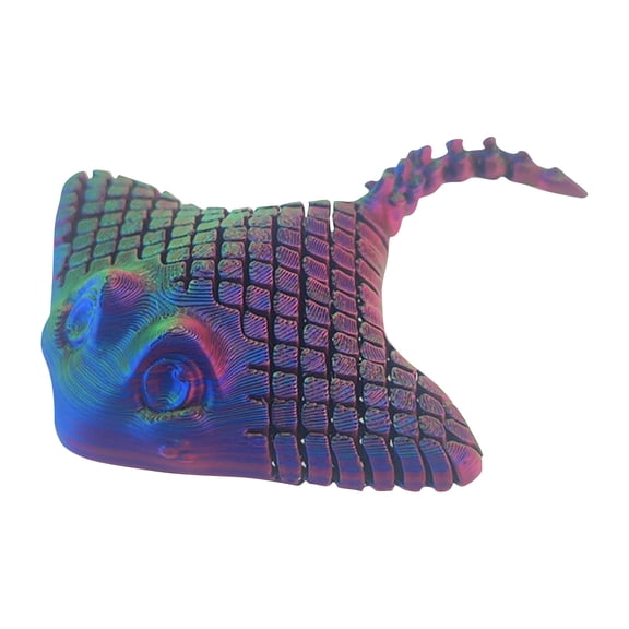 3D Printed Manta Ray Model, Cool Hinged Manta Ray Animal Statue, 94 Inches, Blue, With Movable Joints, 3D Gift Suitable for Desktop Decoration