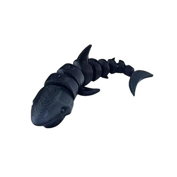 3D Printed Marine Shark with Movable Joints and Bright Colors Is Simple and Elegant Three-dimensional Figurine