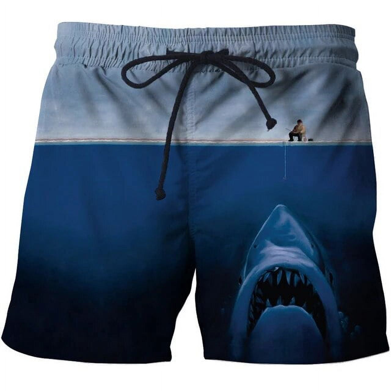 3D Printed Men's Beach Shorts Summer Fishing Unisex Animal Fish Loose ...