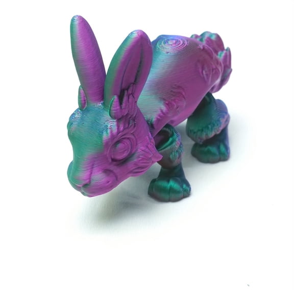 3D Printed Model Cute Rabbit,Flexible Bunny Statue,Animals with Movable Joints,Home Office Decor,Interesting Toys for Autism/ADHD,Festival Gifts toco,Fidget Toys, Executive Desk Animals Toy