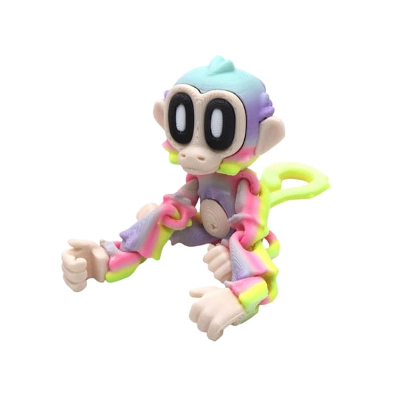 3D Printed Monkey Animals Toys - 1PC Flexible Fidget Toys for Adults, Home Office Decor, Stocking Stuffers Bulk, Birthday Gifts