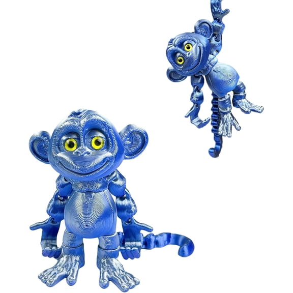 3D Printed Monkey Figurine - 1PC Flexible Desktop Decor for Adults, Home & Office Accent, Holiday & Birthday Party Decor