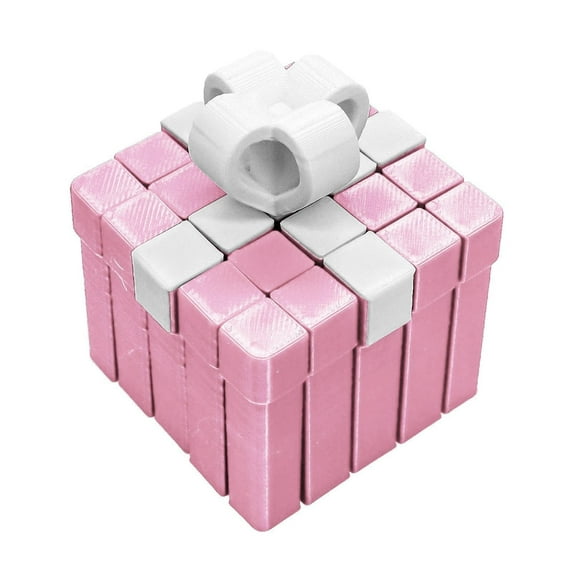 3D Printed Movable Christmas Box 3D Printed Christmas Gift Creative Fidget Ornament for Stress Relief, Unique Xmas Tree & Desk Decoration Toy Gift