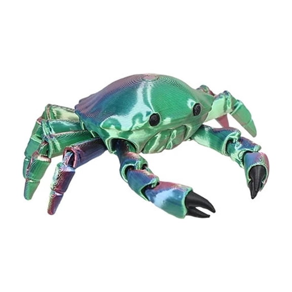 3D Printed Movable Joint Flexi Crab Figurine Fidget Home Desk Decoration Gift