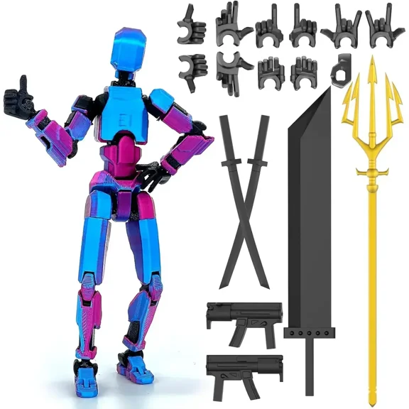 3D Printed Movable Shapeshift Robot Action Figuras 3rd Generation Lucky 13 Figure Toys Dummy DIY Mannequin Decompression Toys