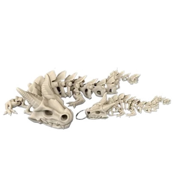 3D Printed Movable Skeleton Dragon Model for Home Decor