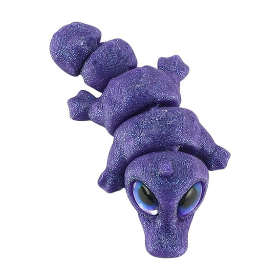 3D Printed Multi-Color Platypus with Movable Realistic Eyes – Gradient Laser Finish Handmade Animal Model, Collectible Desk Decor for Animal Lovers,Purple