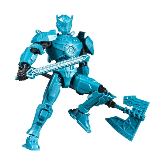 3D Printed Multi-Jointed Movable Robot(4.7inch) in Various Colors for Stop Motion Animation and Desktop Decor - Sky Blue