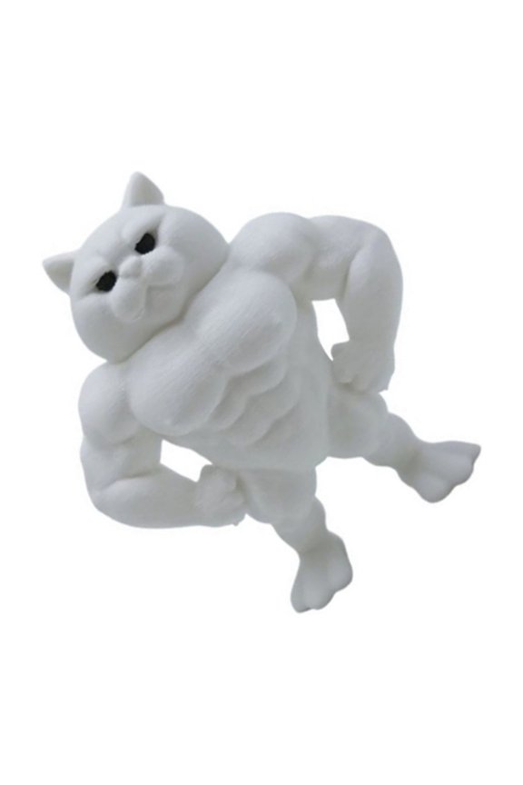 3D Printed Muscle Cats Statue Home Decors Table Decorations Funny Muscular Cats Figurines Collectibles Sculpture Gift
