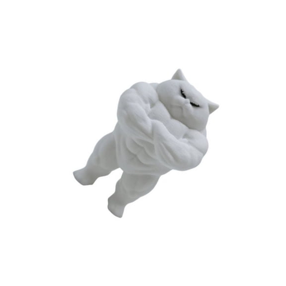 3D Printed Muscle Cats Statue Home Decors Table Decorations Funny Muscular Cats Figurines Collectibles Sculpture