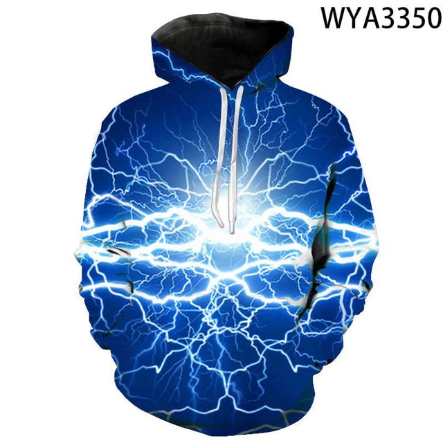 3D Printed New Lightning Hoodies Men Women Children Streetwear