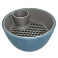 thumbnail image 1 of 3D Printed Nut and Seed Bowl Blue-Gray， 3D Printed Nut & Seed Bowl Pistachio Bowl with Container 2 in 1 Snack Organizer Serving Bowls with in Trash Compartment for Pistachios Sunflower, 1 of 6
