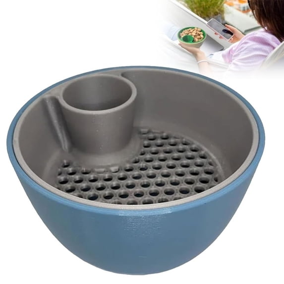 3D Printed Nut and Seed Bowls, Pistachio Bowl with Container, 2-In-1 Snack Organizer, and Serving Bowl with Built-In Bin for Pistachios and Sunflower Seeds