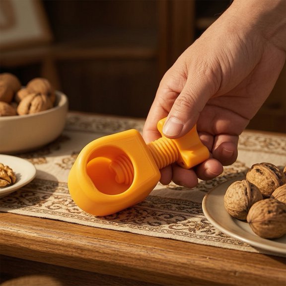 3D Printed Nutcracker Spiral Pressure Nutcracker One-Piece Molded Nutcracker Tool with Anti-Splash Design for Walnuts Pecans