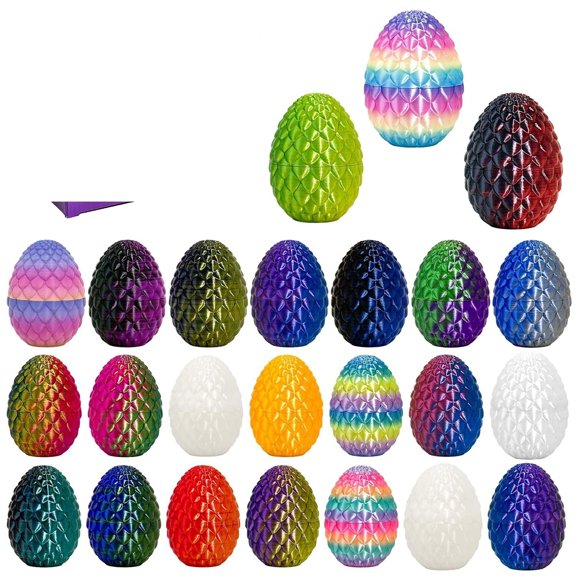 3D Printed Octopus Animal Egg Set,Crystal Animals with Inside Easter Halloween