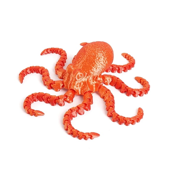 3D Printed Octopus Figurine - Realistic Ocean Decor, Trendy , Creative Gift Model