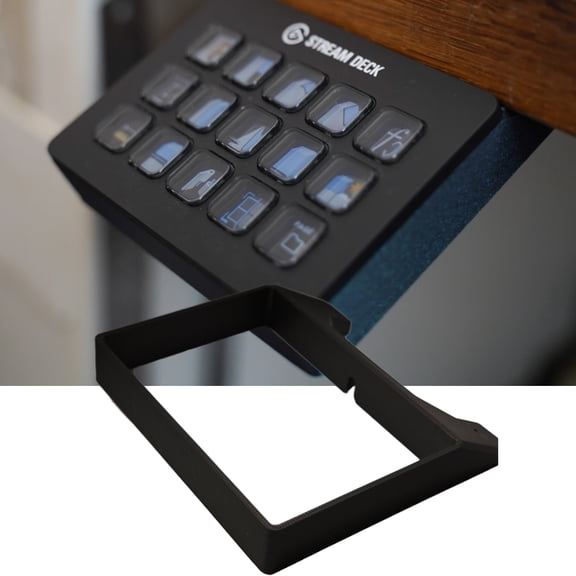 3D Printed PLA+ Under Desk Mount Bracket Compatible with Elgato Stream Deck MK.2, Space Saving Desktop Display Stand for Stream Deck Macro Control Keyboard