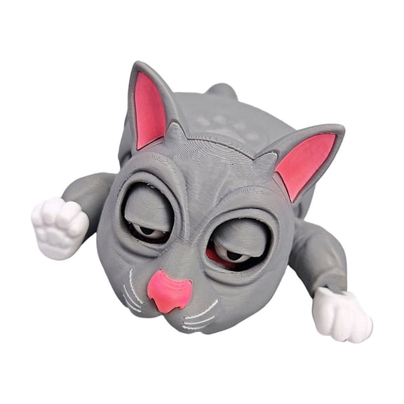 3D Printed Panicked Cats Coasters with Funny Expression Mugs Holder Heatproof Cup Mat for Desks and Dining Tables