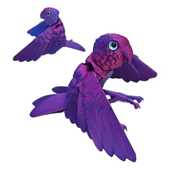 3D Printed Parrot Model Joint Movable Home Desktop Office Desk Decoration Anime Model Figurine