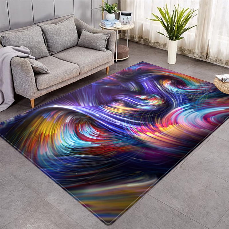 3D Printed Pattern Area Mat Colorful Carpet Modern Living Room Floor ...