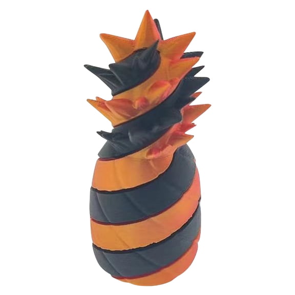 3D Printed Pineapple Spiral Stress Relief Desk Ornament Kinetic Sculpture, Unique Tropical Fruit Design Decompression Art for Modern Workspaces