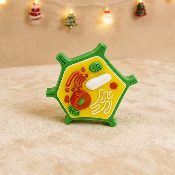3D Printed Plant and Animal Cell Models - Colorful Educational Decor for Home, Office, and Lab