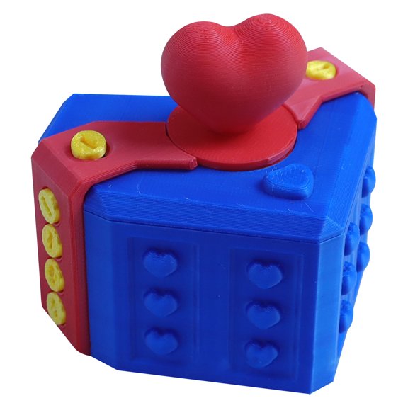 3D Printed Large Funny Valentine's Day Prank Gift Box, Annoying Box with Screws for Hilarious Pranks