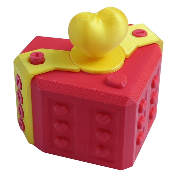 3D Printed Large Funny Valentine's Day Prank Gift Box, Annoying Box with Screws for Hilarious Pranks