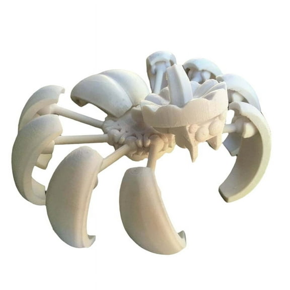 3D Printed Pumpkin Spider, Pumpkin Fidget Desk Statue, Office Gift Pumpkin Transformer Decoration White