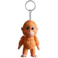 thumbnail image 1 of 3D Printed Punch Monkey Keychain, Articulated Mini Monkey Key Ring with Movable Arms, Cute Animal Backpack Charm Keychain, Small Novelty Keychain Accessory 5cm, 1 of 6
