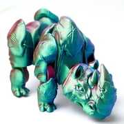 3D Printed Rhinoceros Fidget Toy, Flexible Joint Articulated Figurine, Home & Office Decor, Festival Gifts for Adults & Teens, Cool Stuff