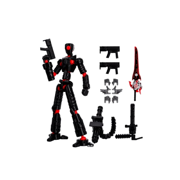 3D Printed Robot 13 Upgraded Tight Joints Action Figures | Fully Articulated Already Assembled Flexible Multi Joints, Assorted Weapon Accessories