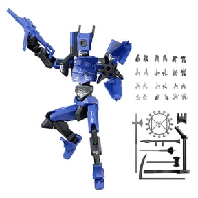 3D Printed Robot Model Kit with Articulated Joints for Poseable Action Figure, Premium Building Set for Teens and Adult Collectors