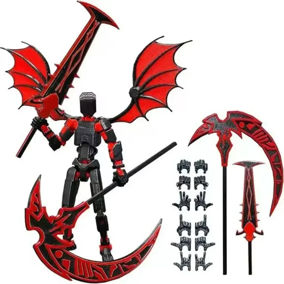 3D Printed Robot Model Reaper Robot Desktop Decoration 13 Action Model Multi-Jointed Movable Robot Dummy Action Model