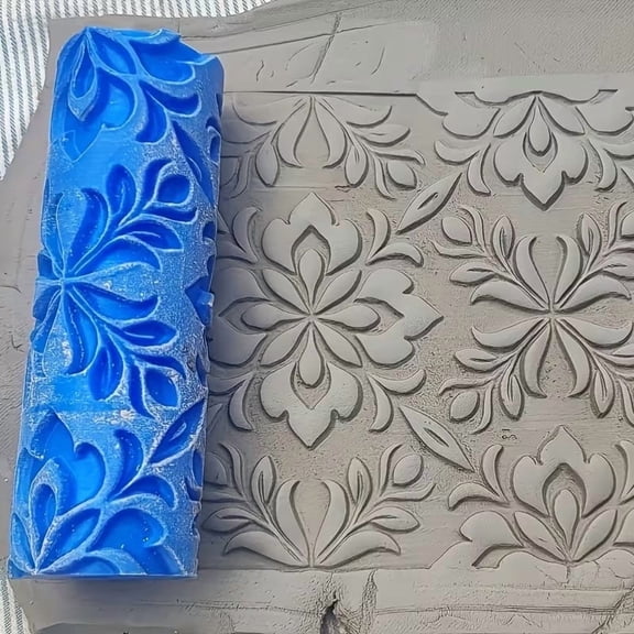 3D Printed Rose Clay Roller for Floral Pattern Texturing on Polymer Clay