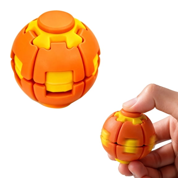 3D Printed Rotatable Press Fidget Ball, Multi-Functional Stress Relief Spherical Fidget Ball, Portable Handheld Decompression Squeeze Ball with 6 Vibrant Color Options
