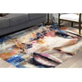thumbnail image 1 of 3D Printed Rug, Colorful Rug, Dining Room Rug, Handmade Gift, Girl Room Rugs, Woman Portait Rug, Modern Rugs, Gift For Him, Abstract Rug, 3.3'x5' - 100x150 cm, 1 of 8