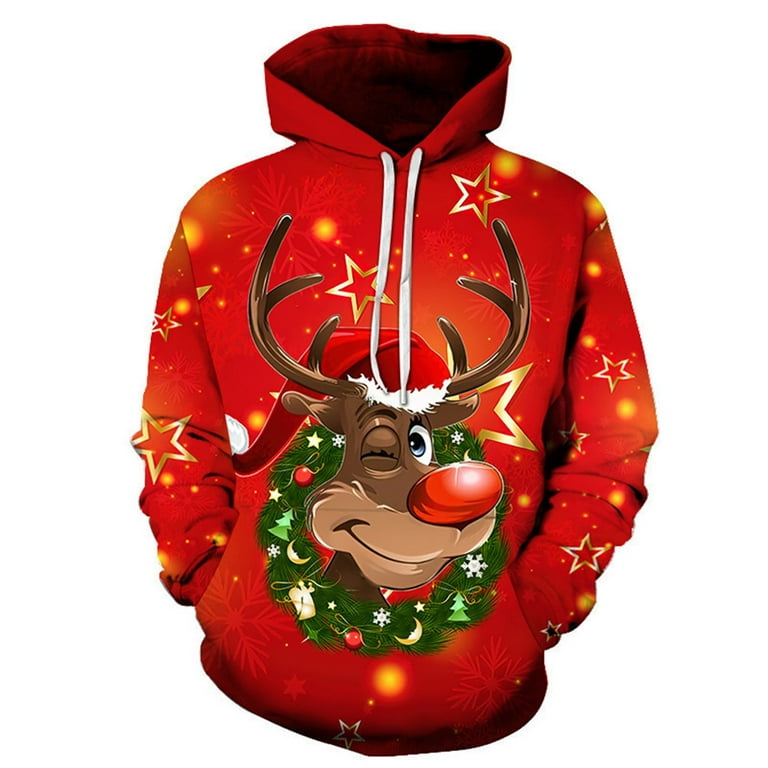 3D Printed Santa Hooded 2024 New Sweatshirt Christmas Holiday