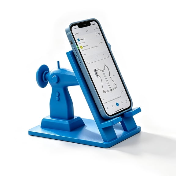 3D Printed Sewing Machine Phone Stand, Creative Desktop Cell Phone Holder, Hands-Free Mobile Stand for Home Office, Study Table and Workbench