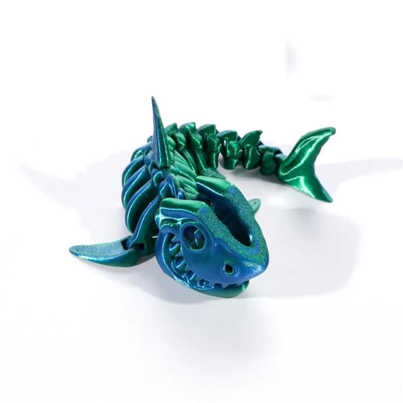 3D Printed Shark Bones Realistic Dinosaur Model Jointed Full Movable Birthday Gift Realistic Animals Decorative Desktop